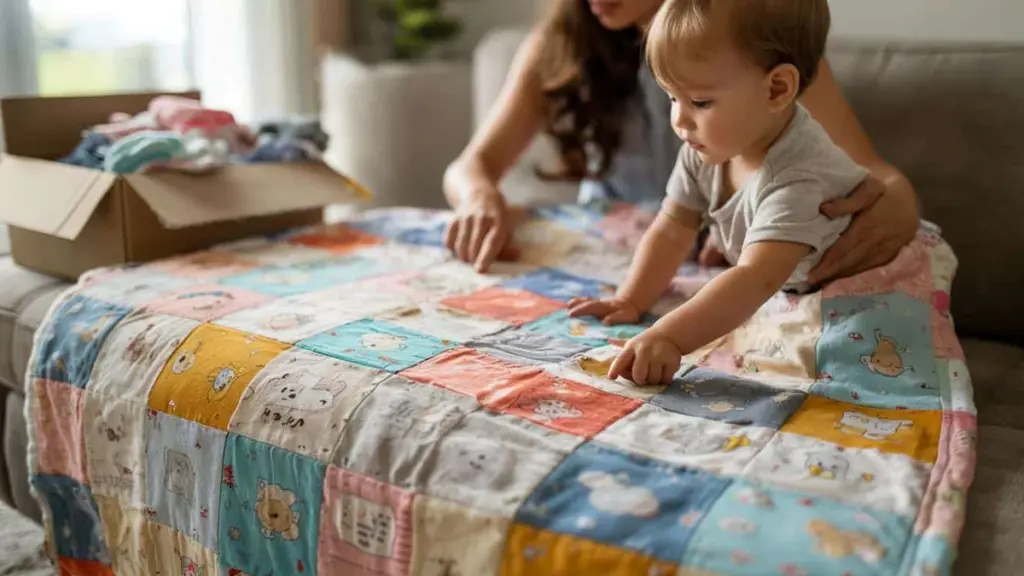 Sådan bliver gamle baby-bodies til det mest følelsesladede tæppe i dit liv